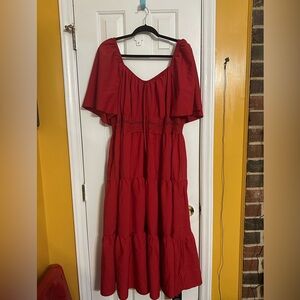 SHEIN Red Maxi Dress